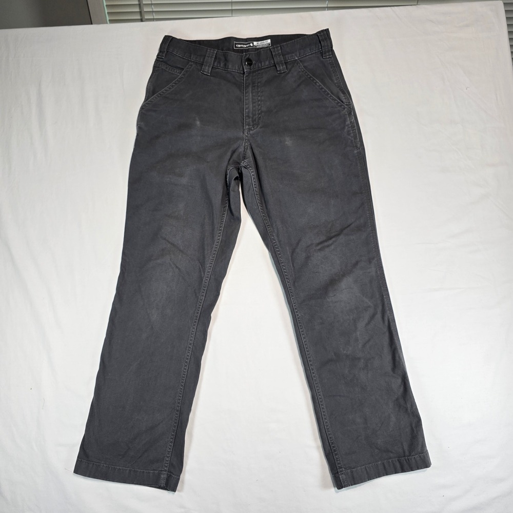 Carhartt Rugged Flex Relaxed Fit Canvas Work Pants Gray 31x30 102291 Shadow